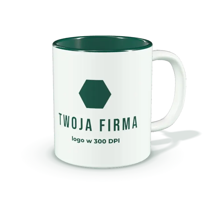 Kubek z wzorem: Z logo firmy